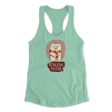 Hedge Hog Potter Womens Racerback Tank in Mint color